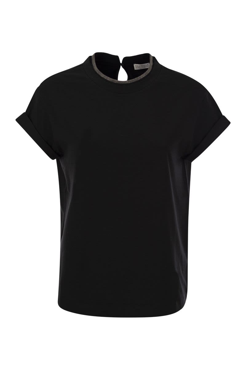 ストレッチ コットン ジャージ Tシャツ ウィズ プレシャス