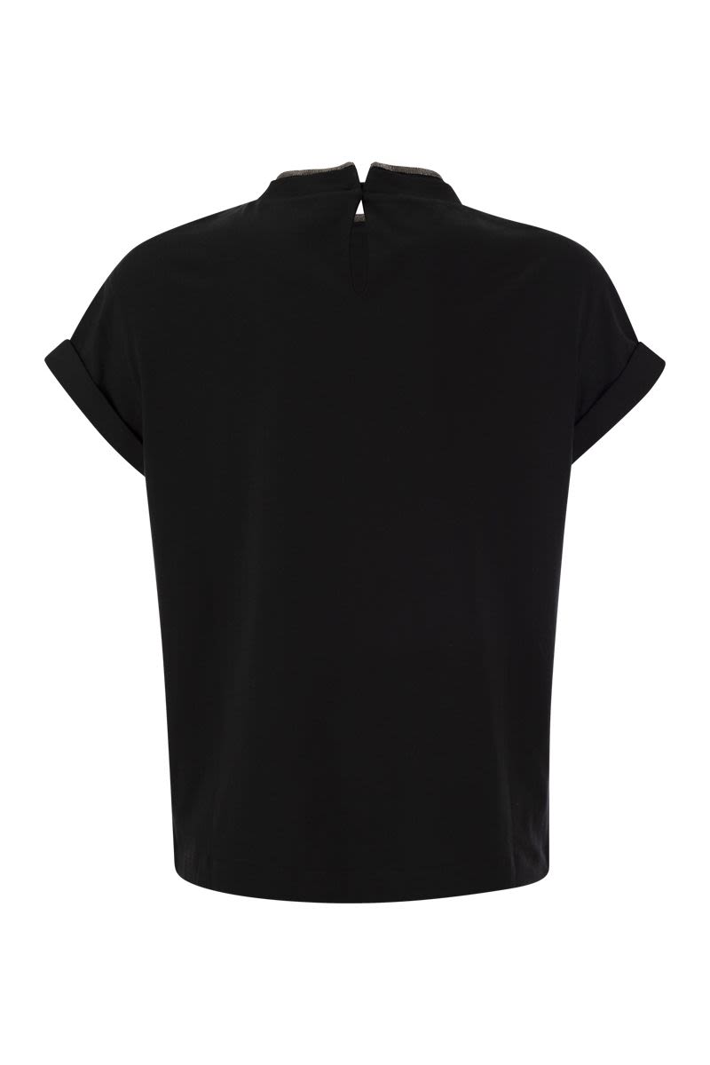 ストレッチ コットン ジャージ Tシャツ ウィズ プレシャス