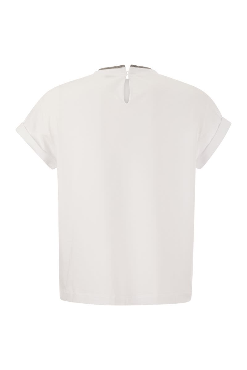 ストレッチ コットン ジャージ Tシャツ ウィズ プレシャス