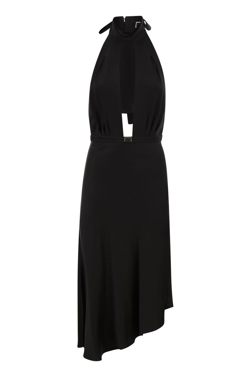 〈ELISABETTA FRANCHI〉軽量クレープ生地ドレス（関税込み） XS-Lサイズあり【ERUKEI エルケイ】総レース/ ノースリーブ/ A
