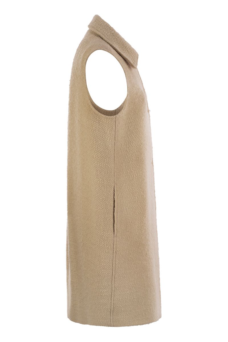 ベスト・ジレ FAY Women Outer NAW10493790WID C201 Beige Fay/フェイ｜ウール ベスト