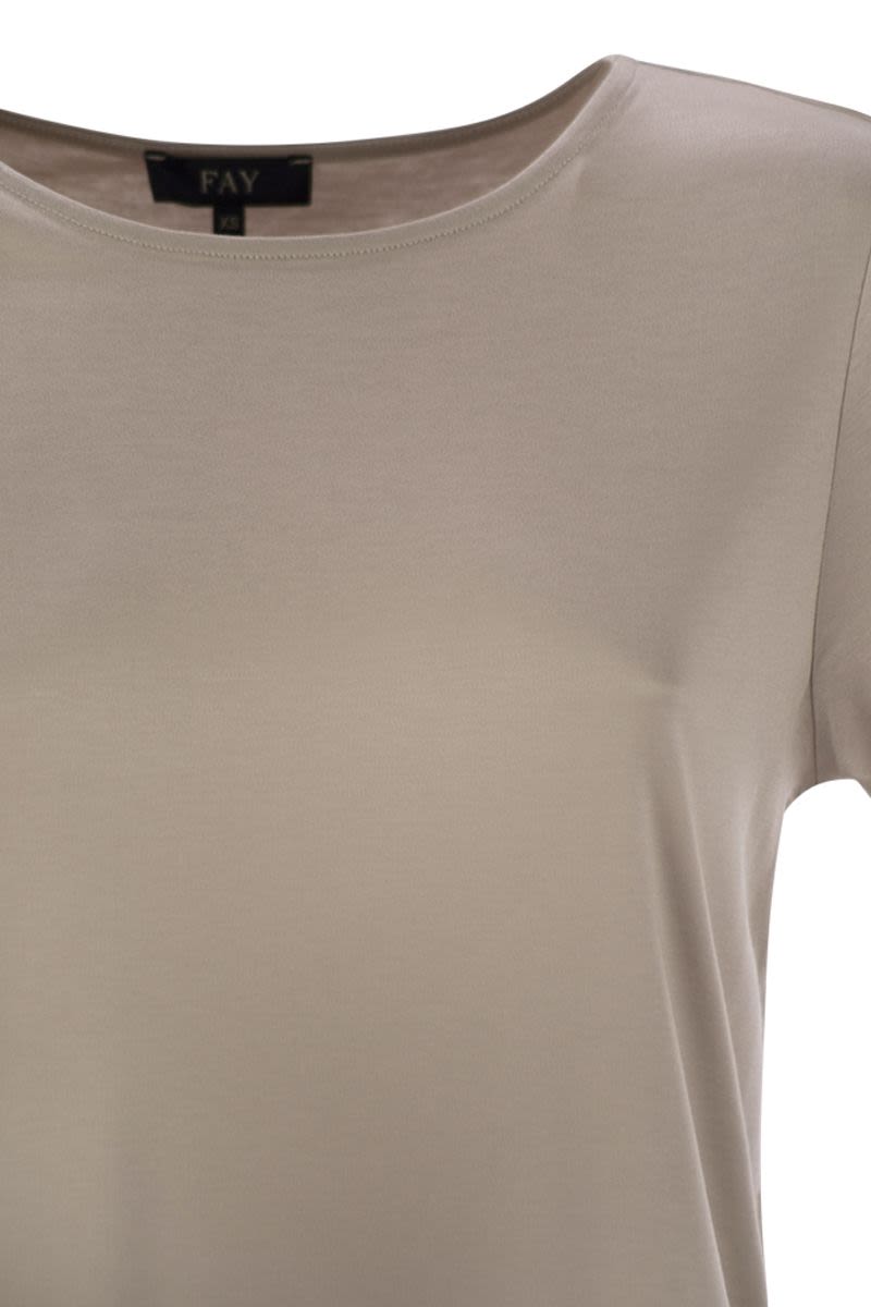 ジャージ Tシャツ ウィズ ボート ネックライン
