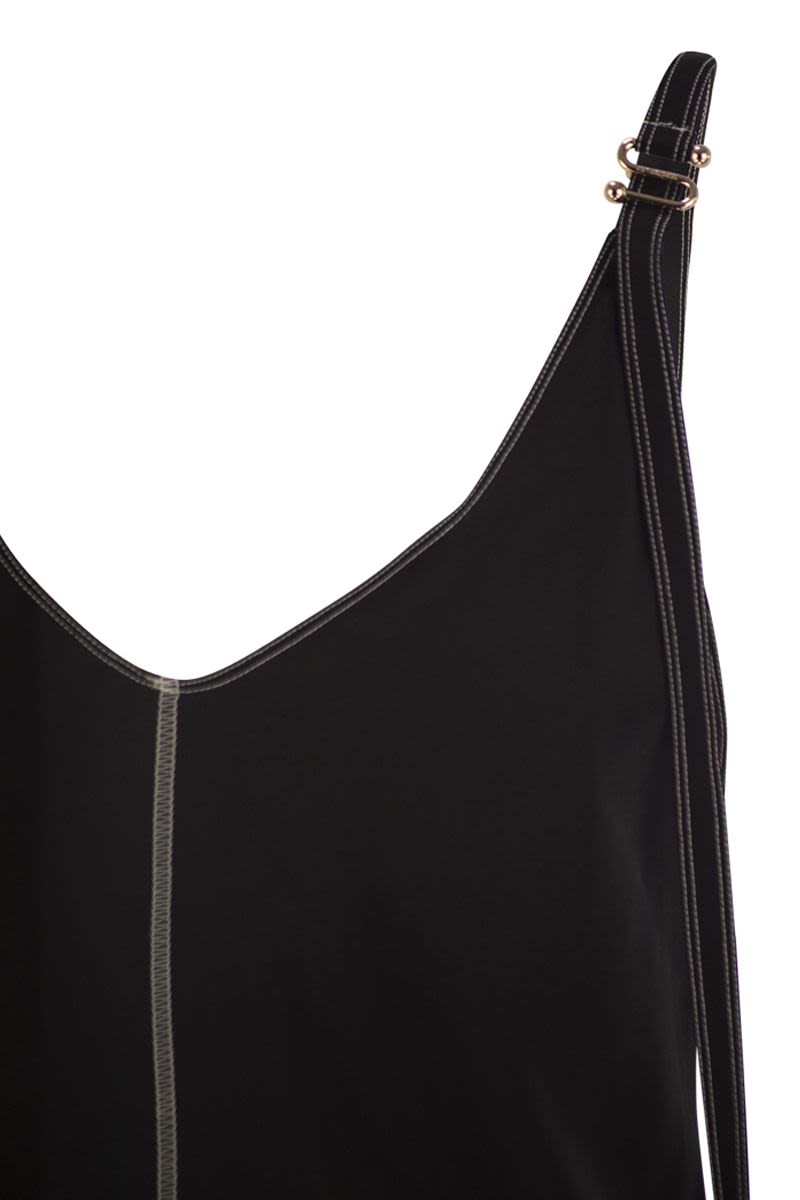 国内発送送関込【SPORTMAX】ブラック ドレス Fit-and-flare cotton dress, black | Sportmax