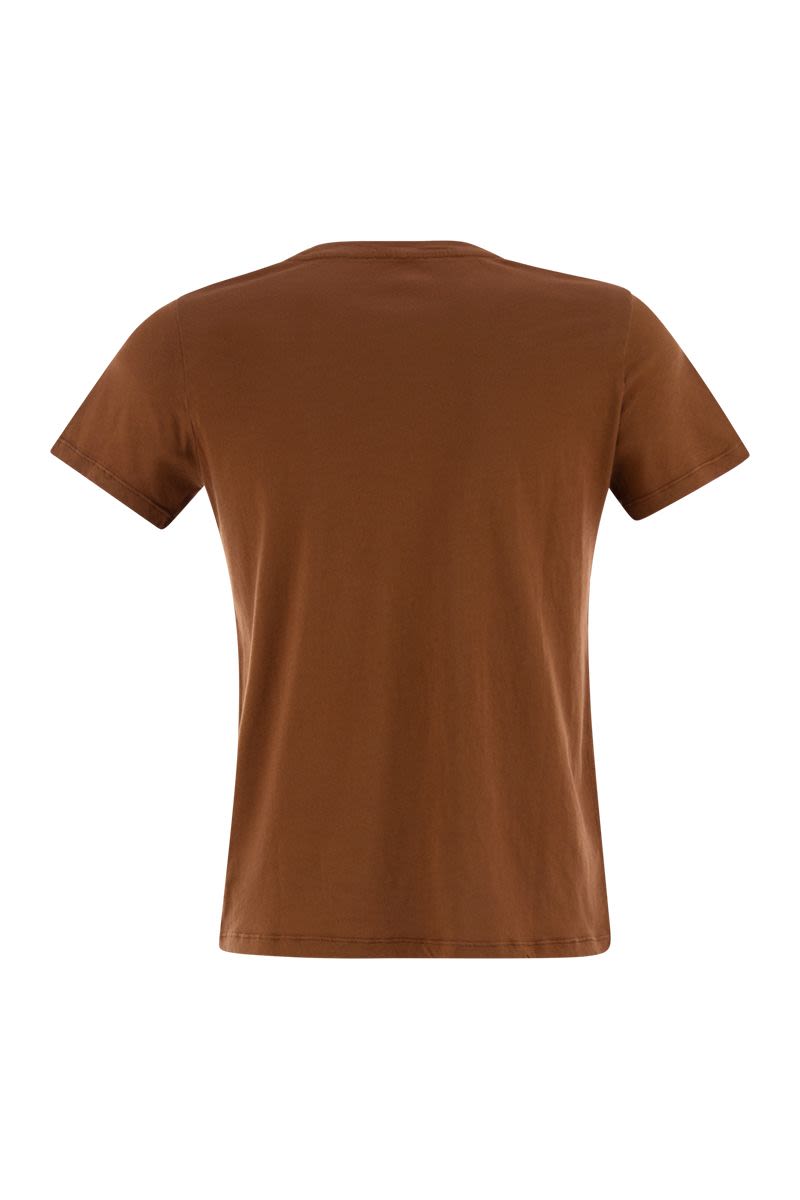 クルーネック ショートスリーブ コットン Tシャツ