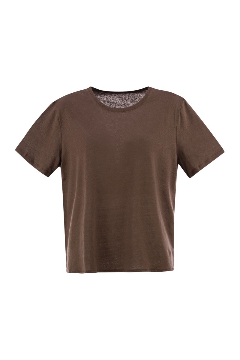 リネン クルーネック Tシャツ