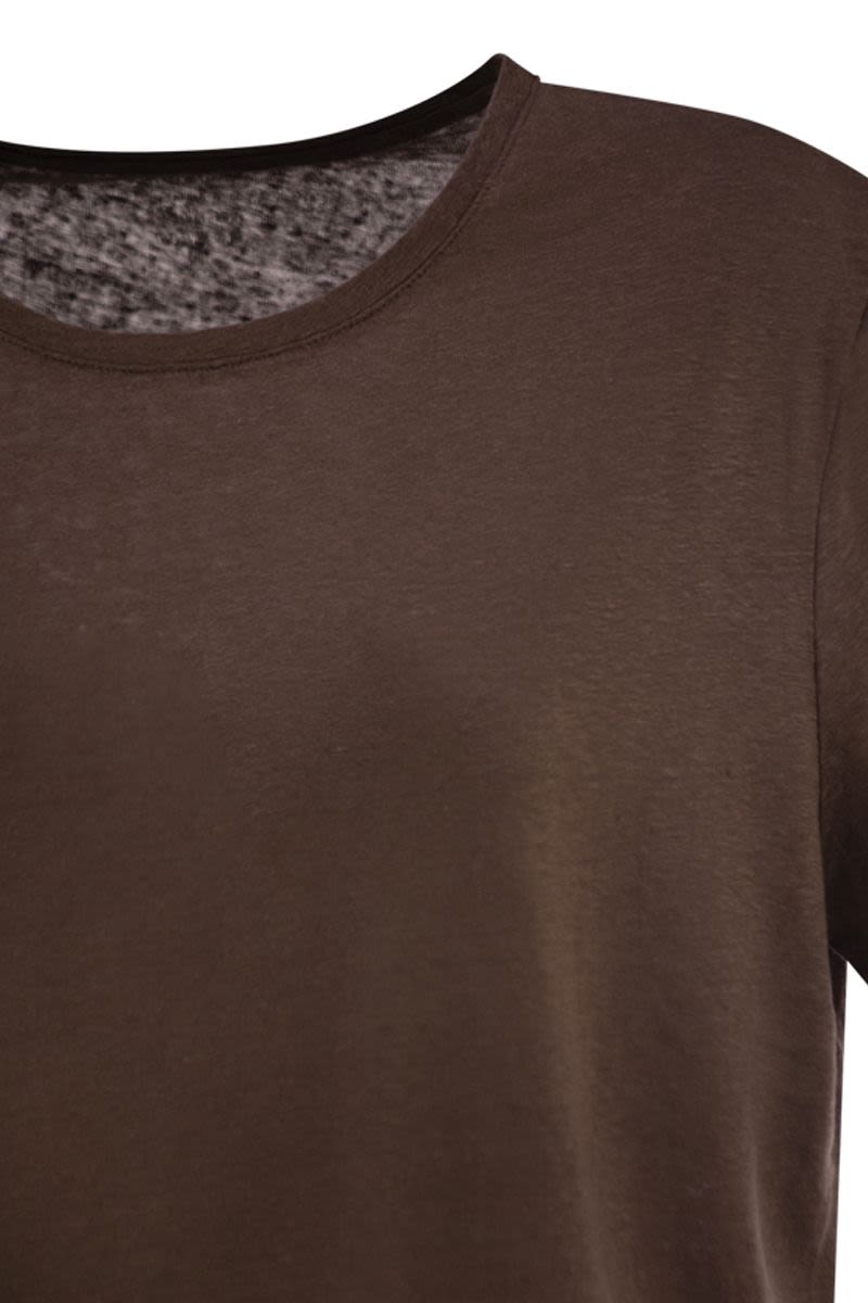 リネン クルーネック Tシャツ
