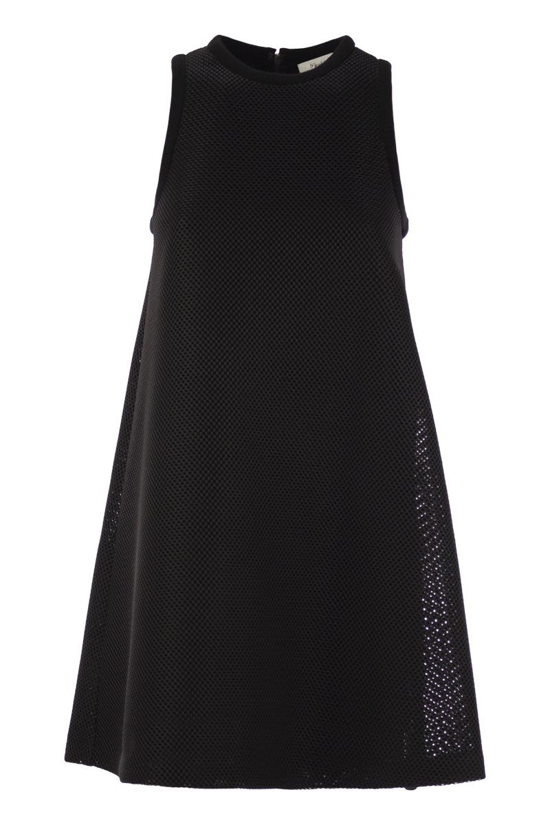 DIDONE テクニカル メッシュ フレア ドレス
