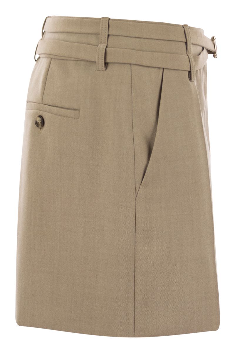 ミニスカート SPORTMAX FIFY - Mini skirt with belt (2522106071600 003) Sportmax/スポーツマックス｜ミニ スカート ウィズ ベルト