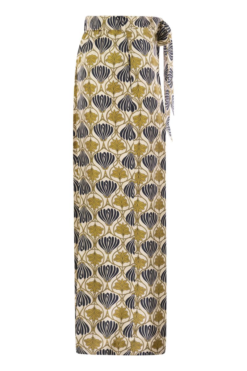 正規品★MAX MARA プリントシルク トラウザーズ Max Mara/マックスマーラ｜プリント シルク フルイド トラウザー