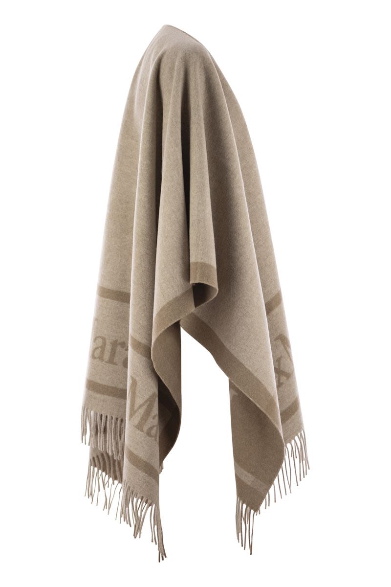 洗練された大人の【Max Mara】ポンチョ ジャカード ウール Max Mara/マックスマーラ｜ジャカード ウール ポンチョ