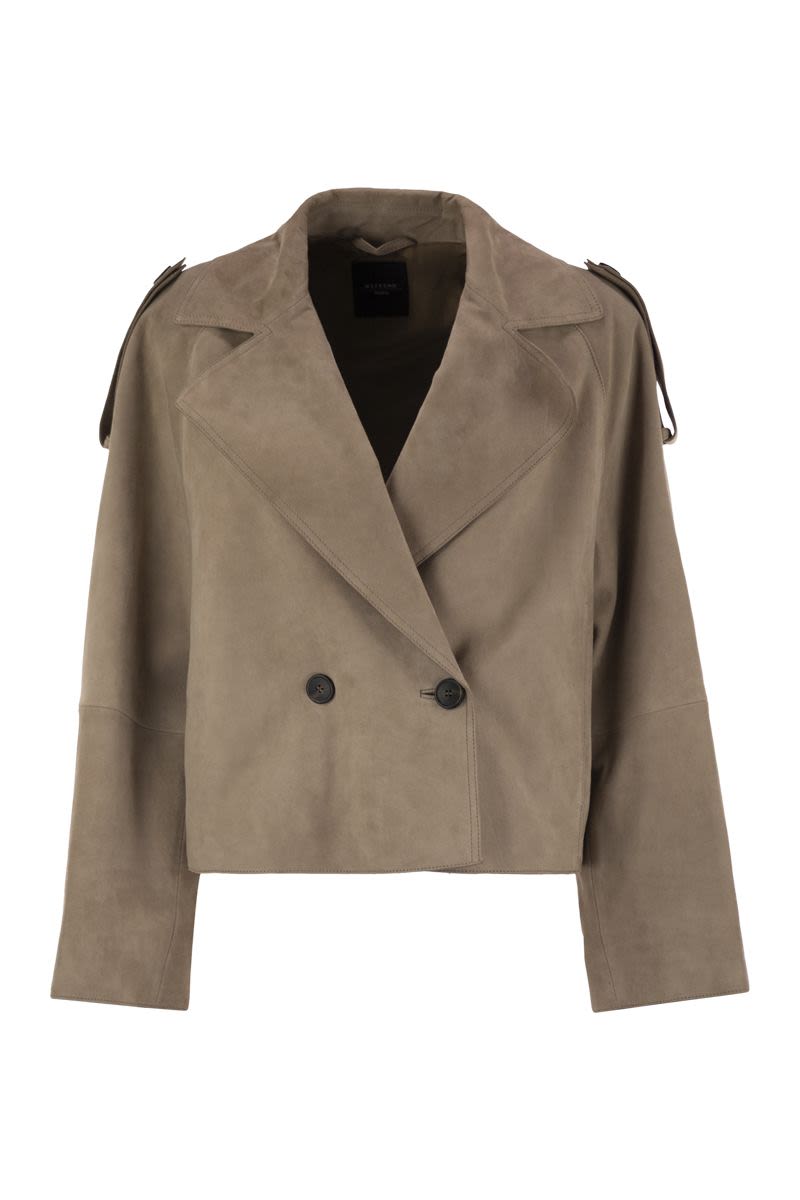 ☆MaxMara STUDIO☆ スエードトレンチコート FARNESE 6471015106001-b-