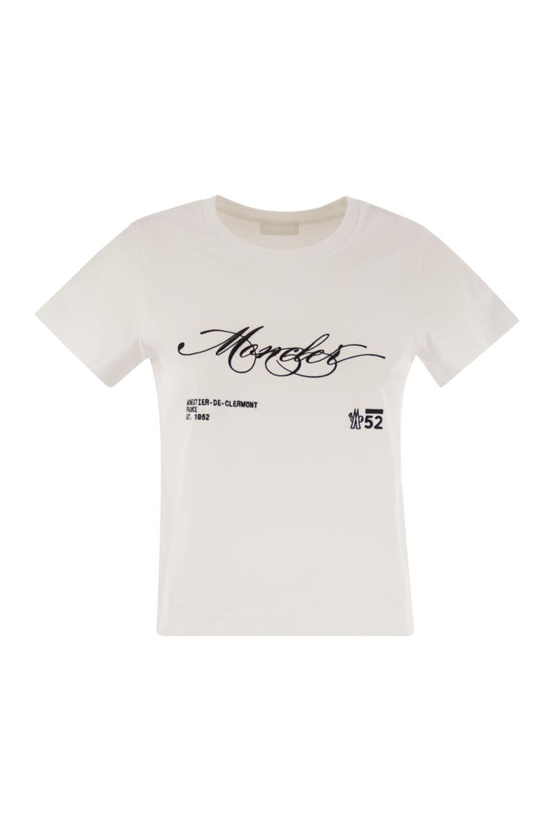 コットン Tシャツ ウィズ エンブロイダード ロゴ