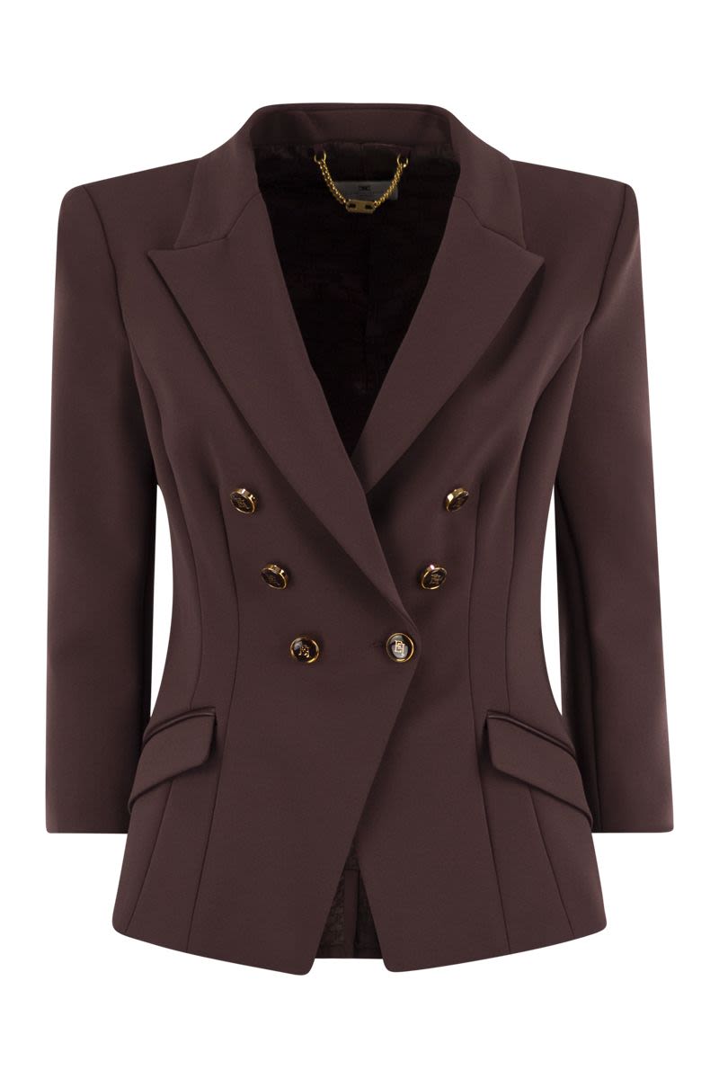 【ELISABETTA FRANCHI】クレープ ダブルジャケット Elisabetta Franchi/エリザベッタ フランキ|ダブル クレープ