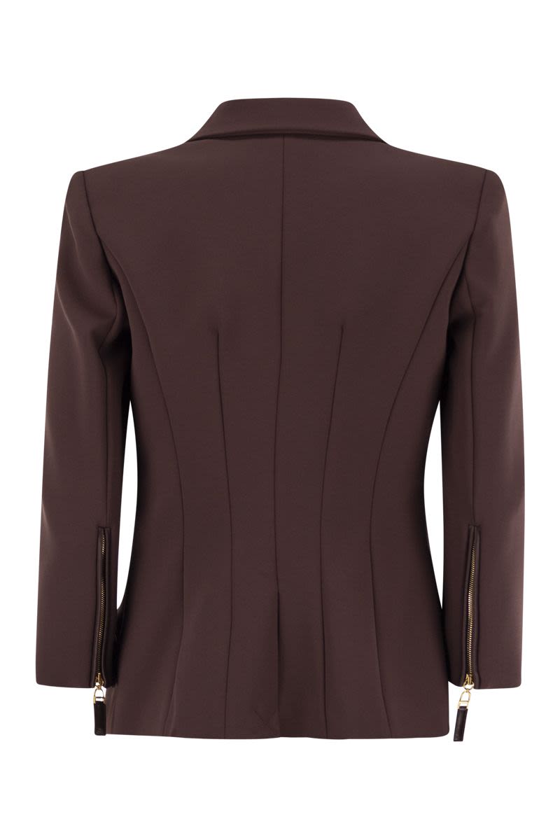 【ELISABETTA FRANCHI】クレープ ダブルジャケット Elisabetta Franchi/エリザベッタ フランキ｜ダブル クレープ