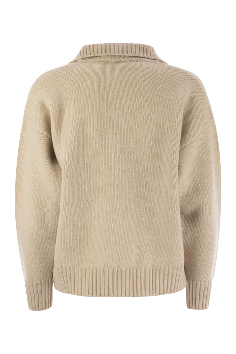 ★Max Mara★フェリシア ウール セーター Wool and cashmere jumper with intarsia, medium grey