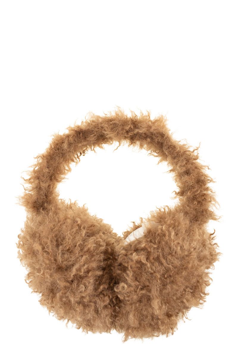 Teddy-effect fleece-lined earmuffs