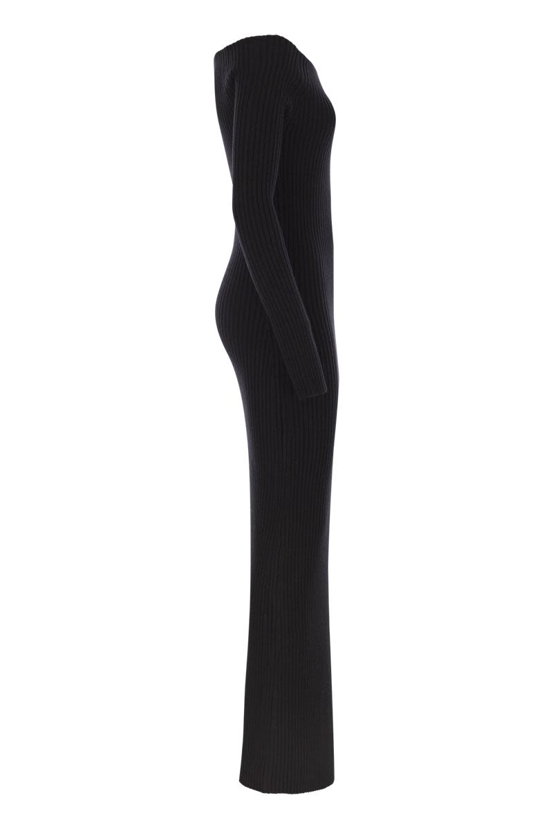 ウール アンド カシミア シース ドレス