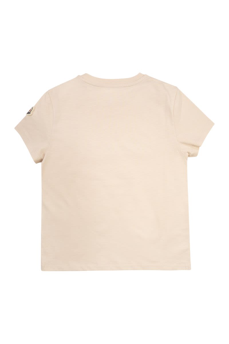 コットン Tシャツ ウィズ ラインストーン ロゴ