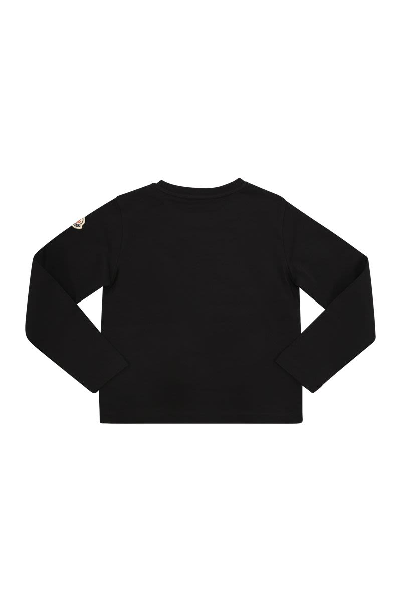 ロングスリーブ コットン Tシャツ ウィズ テディ ロゴ