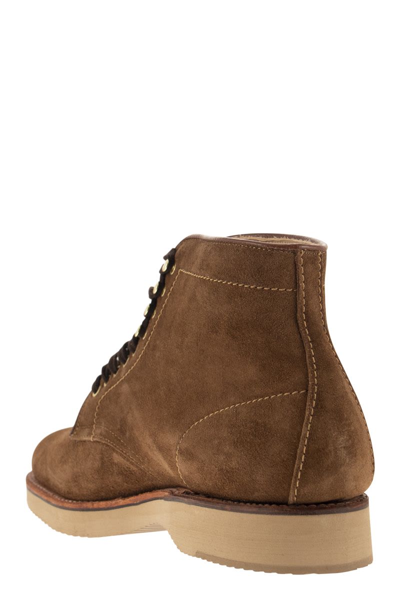 Alden オールデン スエード ブーツ 4011HC 8 B/D Alden 4011HC Mocc Toe Boot - Snuff Suede - Franklin & Poe