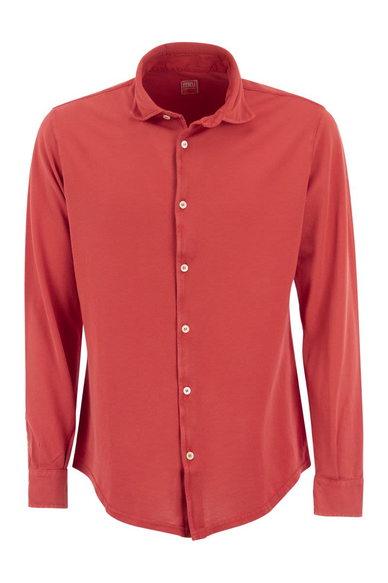 Tシャツ・カットソー Fedeli SS23 ROBERT - Cotton pique shirt (6UEF0123 41) Fedeli Robert - Cotton Piqué Shirt | italist