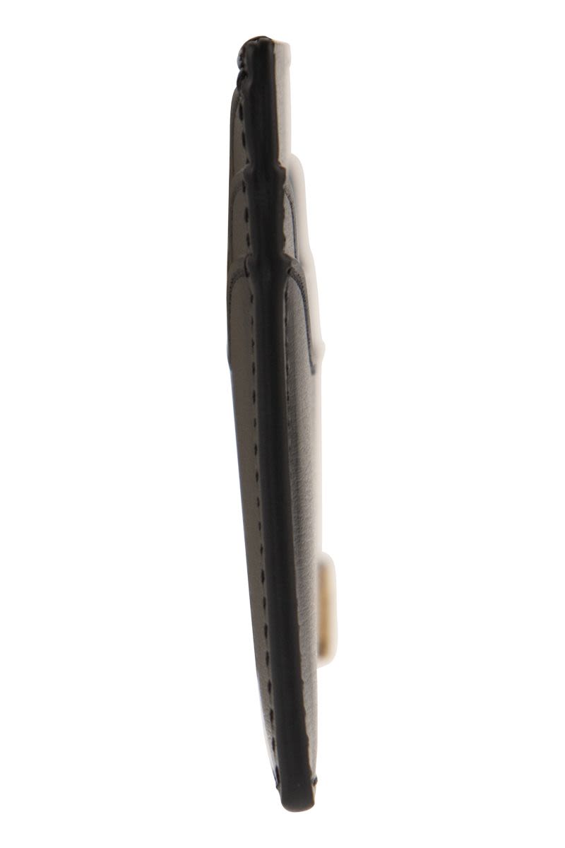 レザー カード ホルダー ロゴ
