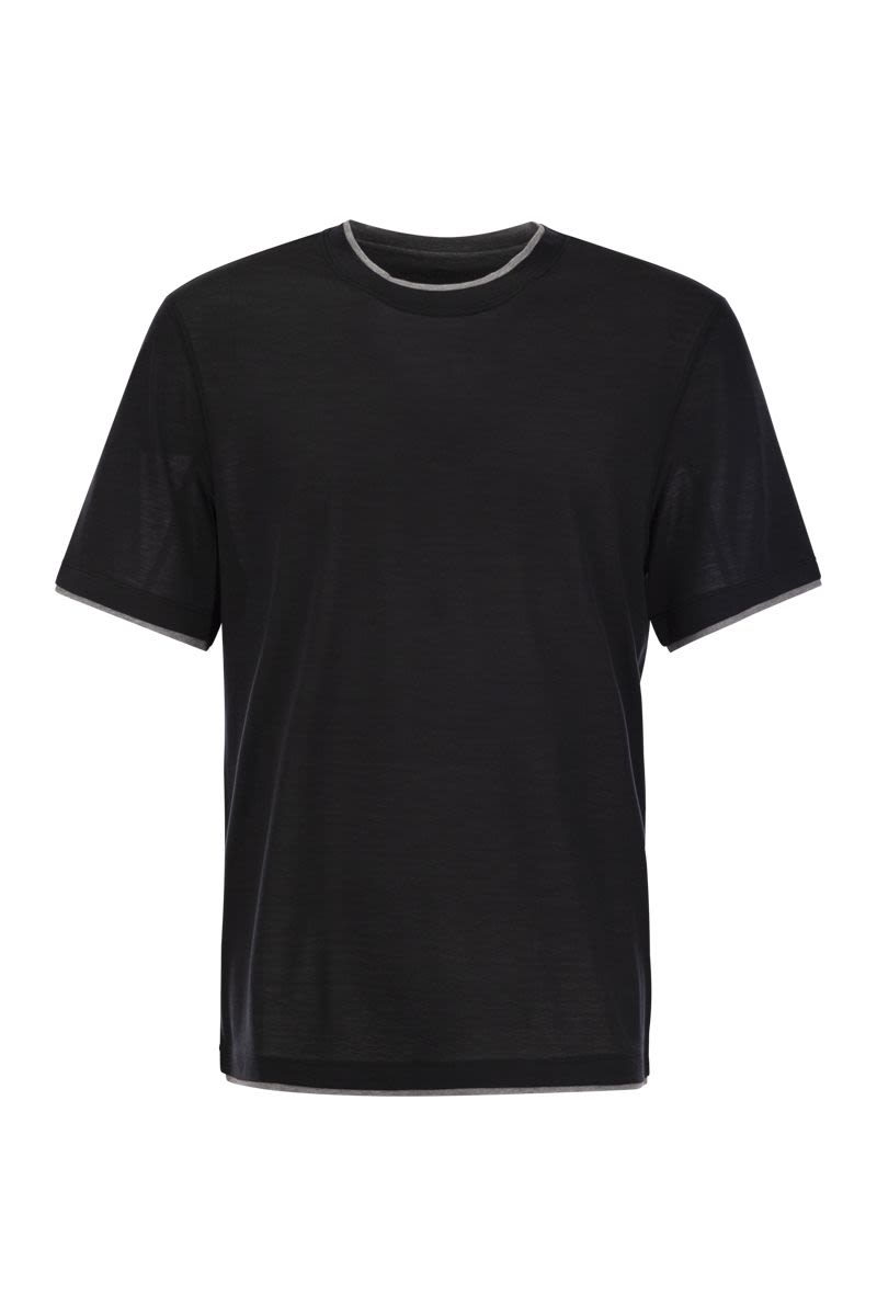 シルク アンド コットン Tシャツ