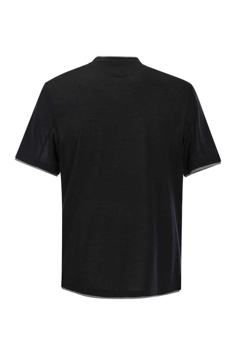 シルク アンド コットン Tシャツ