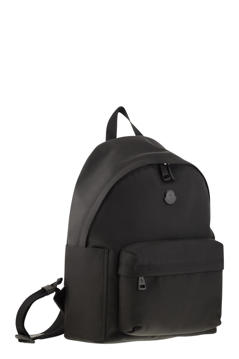 極美品 MONCLER ナイロン バックパック 黒 ラビット ファー