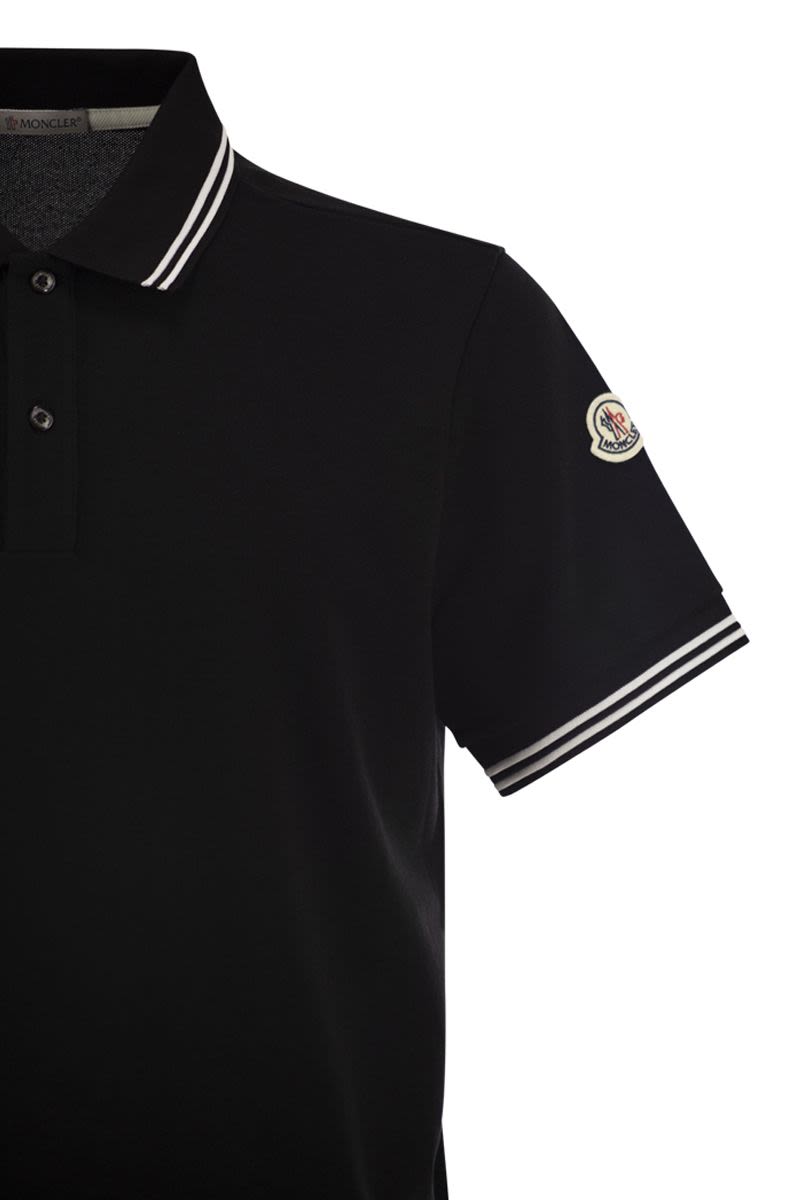 Moncler モンクレール SS25 EMBROIDERED LOGO SS POLO / BLK