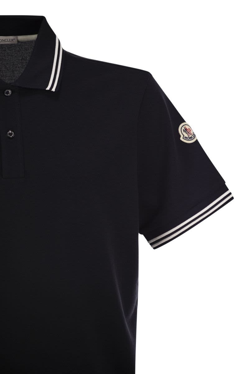 Moncler/モンクレール｜コットン ピケ ポロ シャツ ウィズ