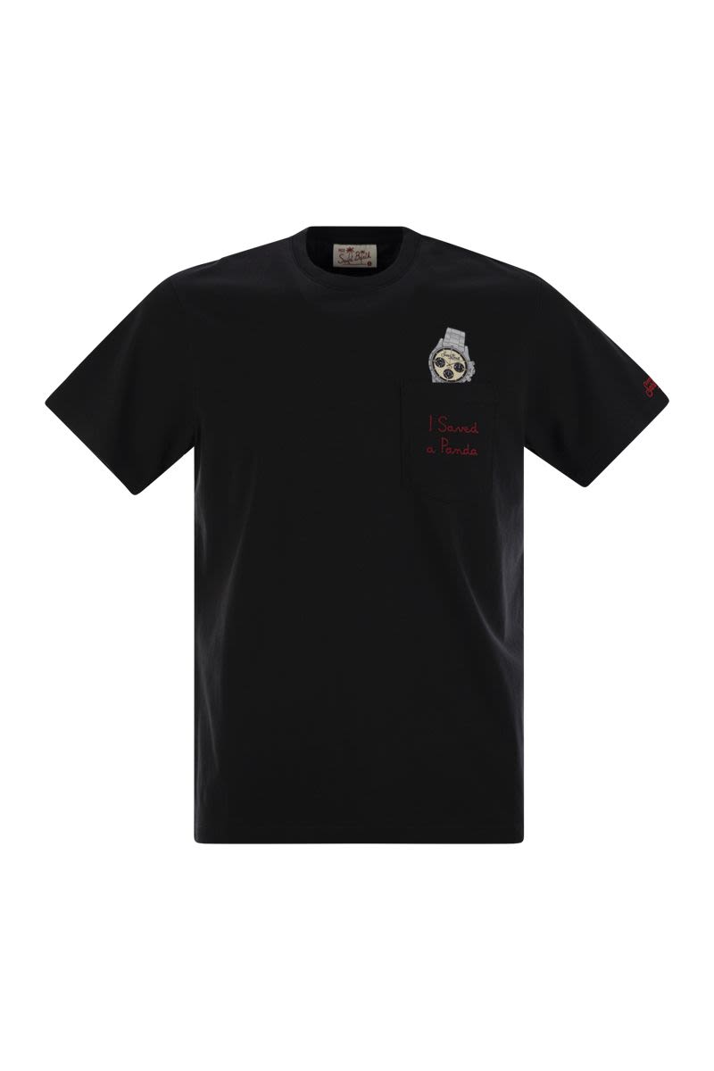 Tシャツ ウィズ エンブロイダリー アンド ブレスト ポケット