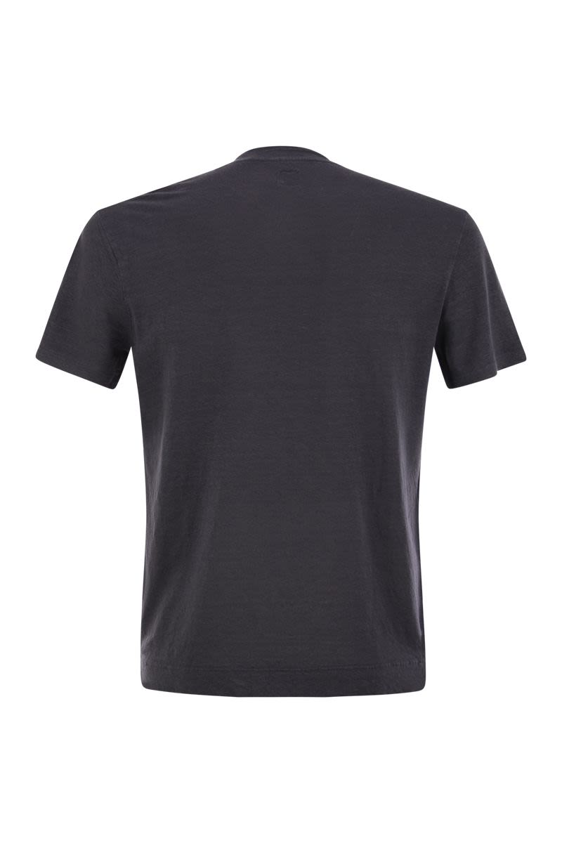 ストレッチ リネン ショートスリーブ Tシャツ