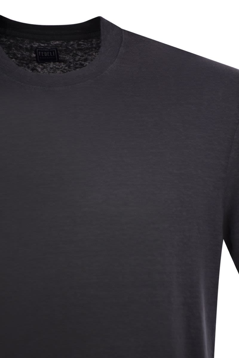 ストレッチ リネン ショートスリーブ Tシャツ