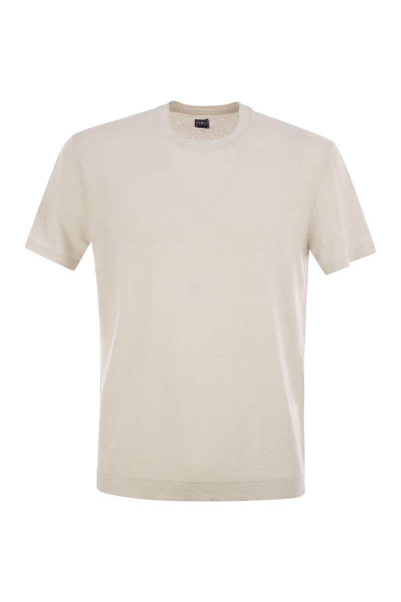 ストレッチ リネン ショートスリーブ Tシャツ