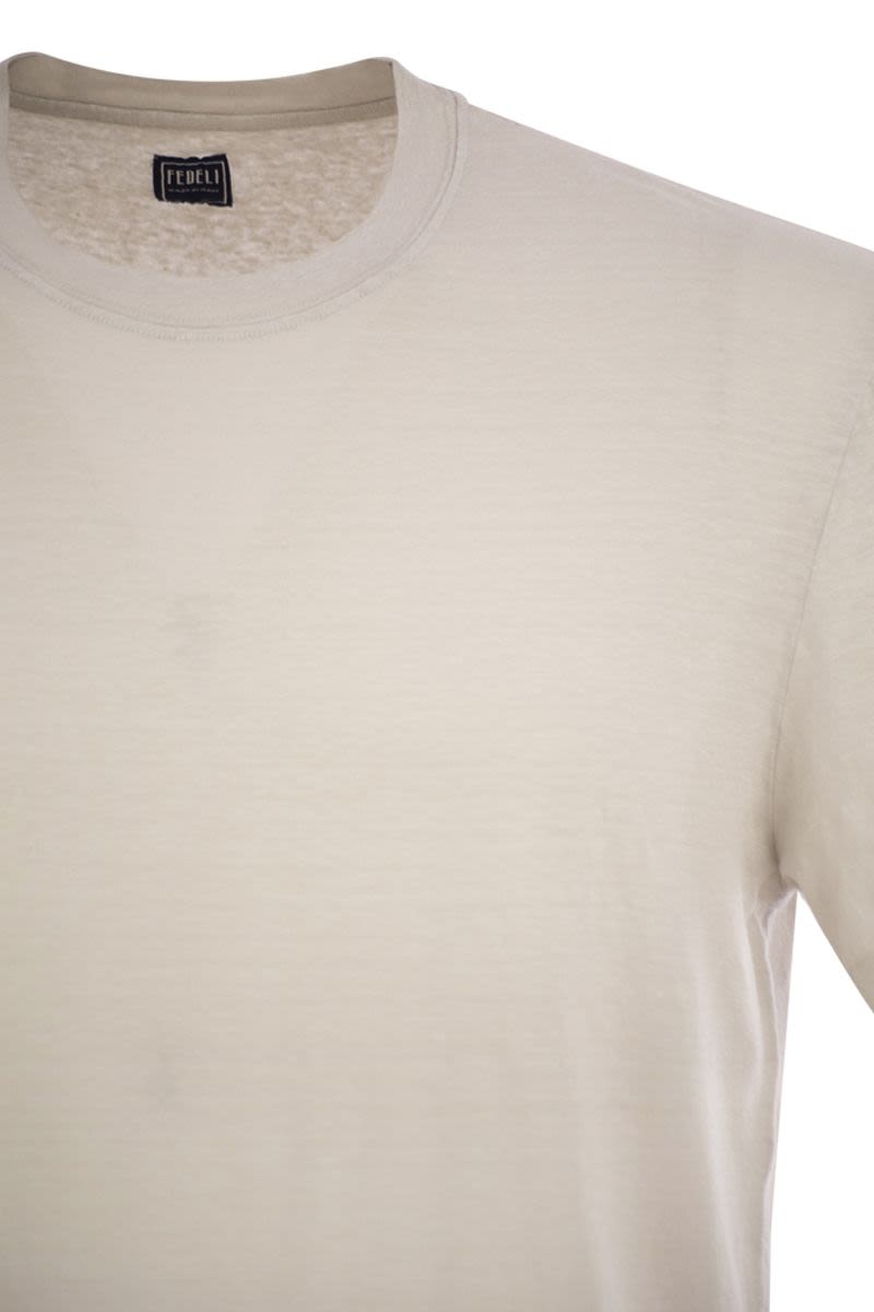 ストレッチ リネン ショートスリーブ Tシャツ