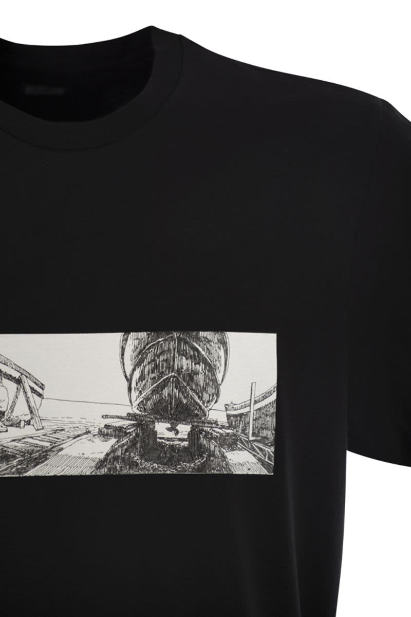 コットン Tシャツ ウィズ プリント