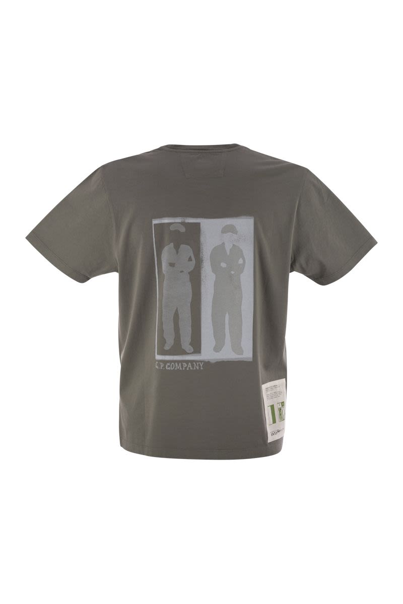 Tシャツ・カットソー C.P. Company Cotton T-shirt with print (18CMTS307A 935) Cp Company/シーピー カンパニー｜コットン Tシャツ ウィズ プリント