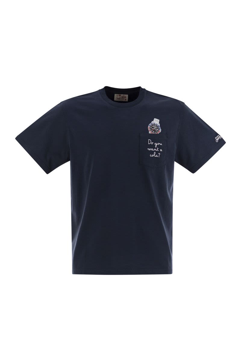 Tシャツ ウィズ エンブロイダリー アンド ブレスト ポケット