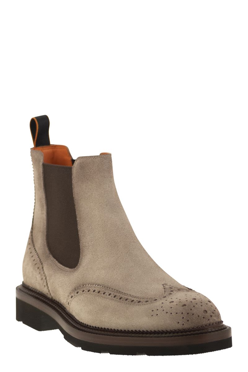 Santoni/サントーニ｜チェルシー スエード アンクル ブーツ
