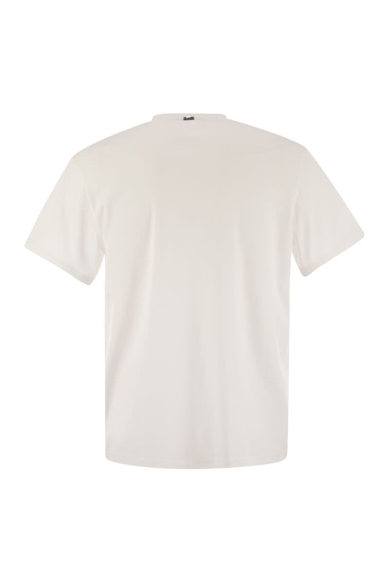 リゾート Tシャツ イン コットン アンド ライト ストレッチ ナイロン