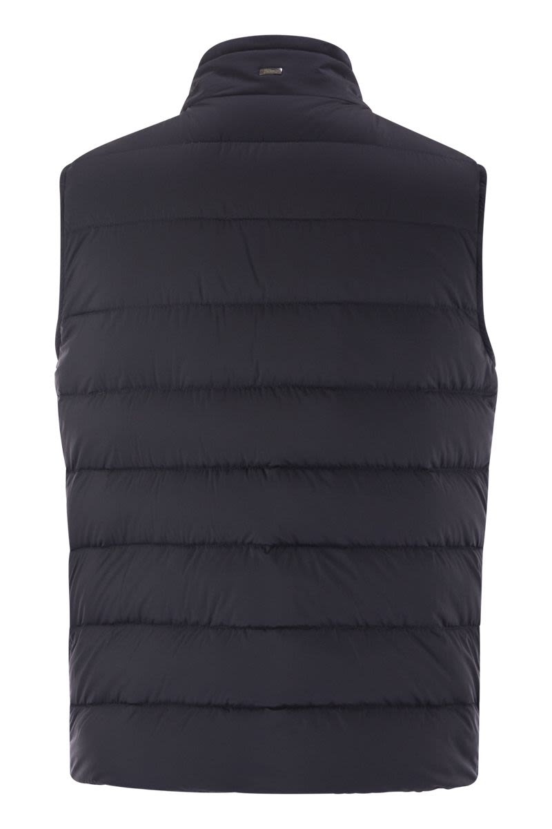 【美品】ヘルノ/2WAYワイドショートブルゾン/ナイロン/ネイビー/48号 STUD'S CORDURA NYCO ストレッチ長袖ブルゾン S1200 【ダブル