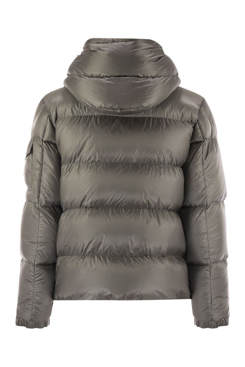 MONCLER モンクレール ペリゴール フーディダウン XXL グレー モンクレール MONCLER ダウンパーカー ニット切替カーディガン