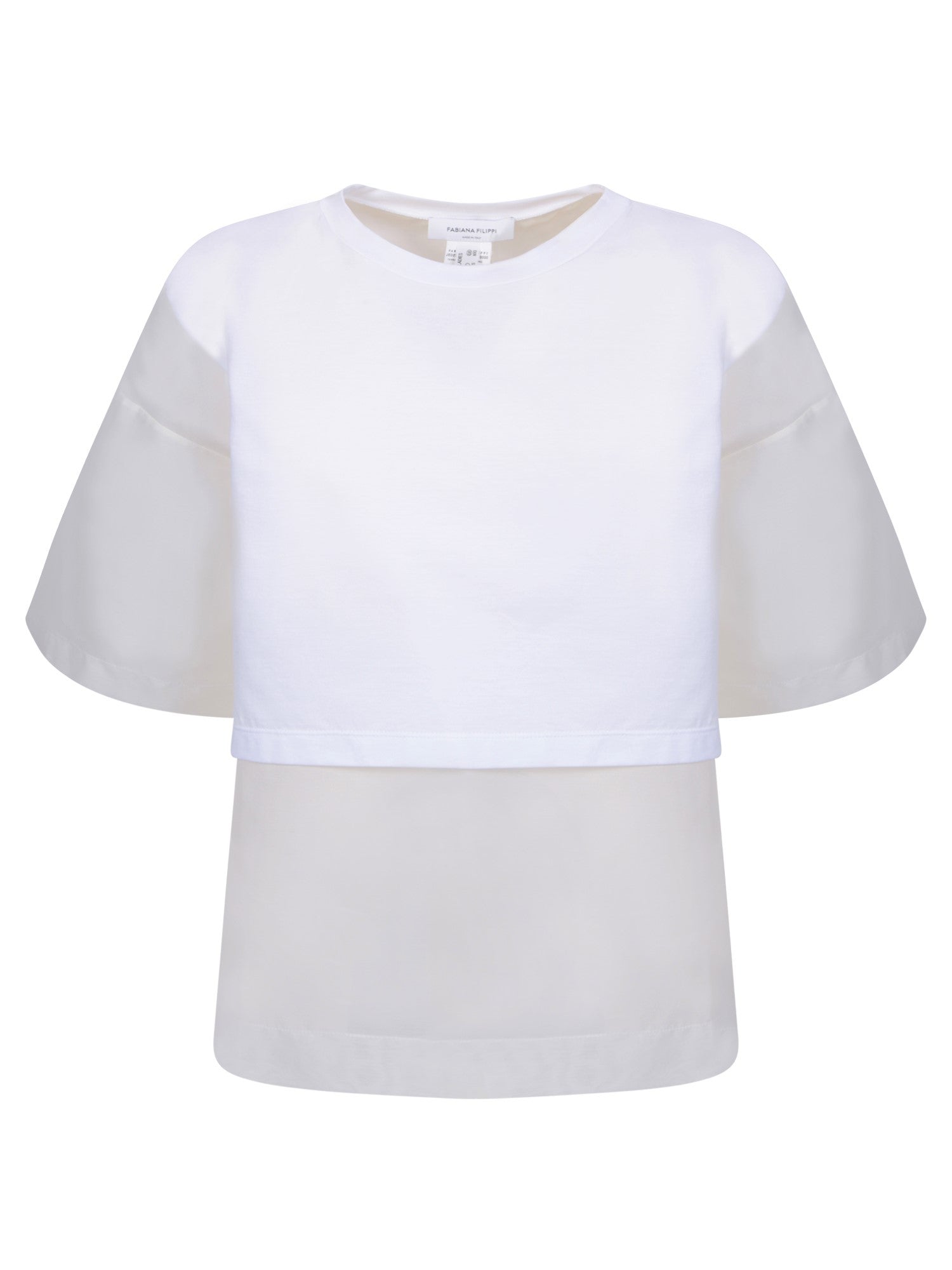 Tシャツ・カットソー FABIANA FILIPPI JED273W144 H347 VR1 Shirts White T-Shirts Fabiana Filippi/ファビアナ フィリッピ|ホワイト コットン