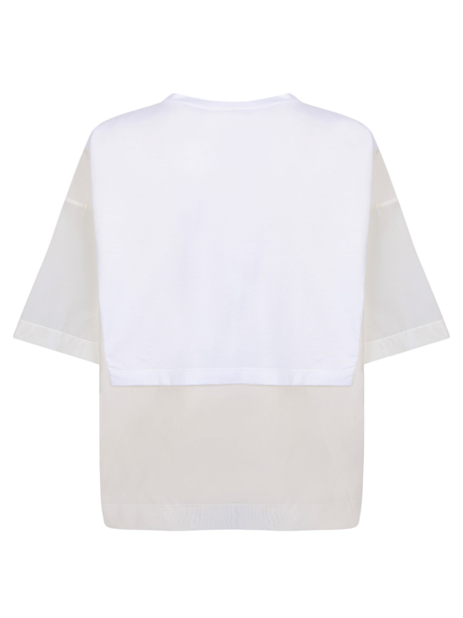 ホワイト コットン ジャージ Tシャツ ファビアナ エッセンシャル デザイン アンド ア シンプル ソフィスティケーテッド エレガンス