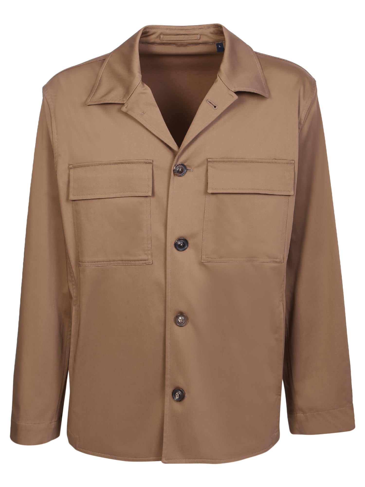 Lardini/ラルディーニ｜ストレッチ コットン ベージュ シャツ