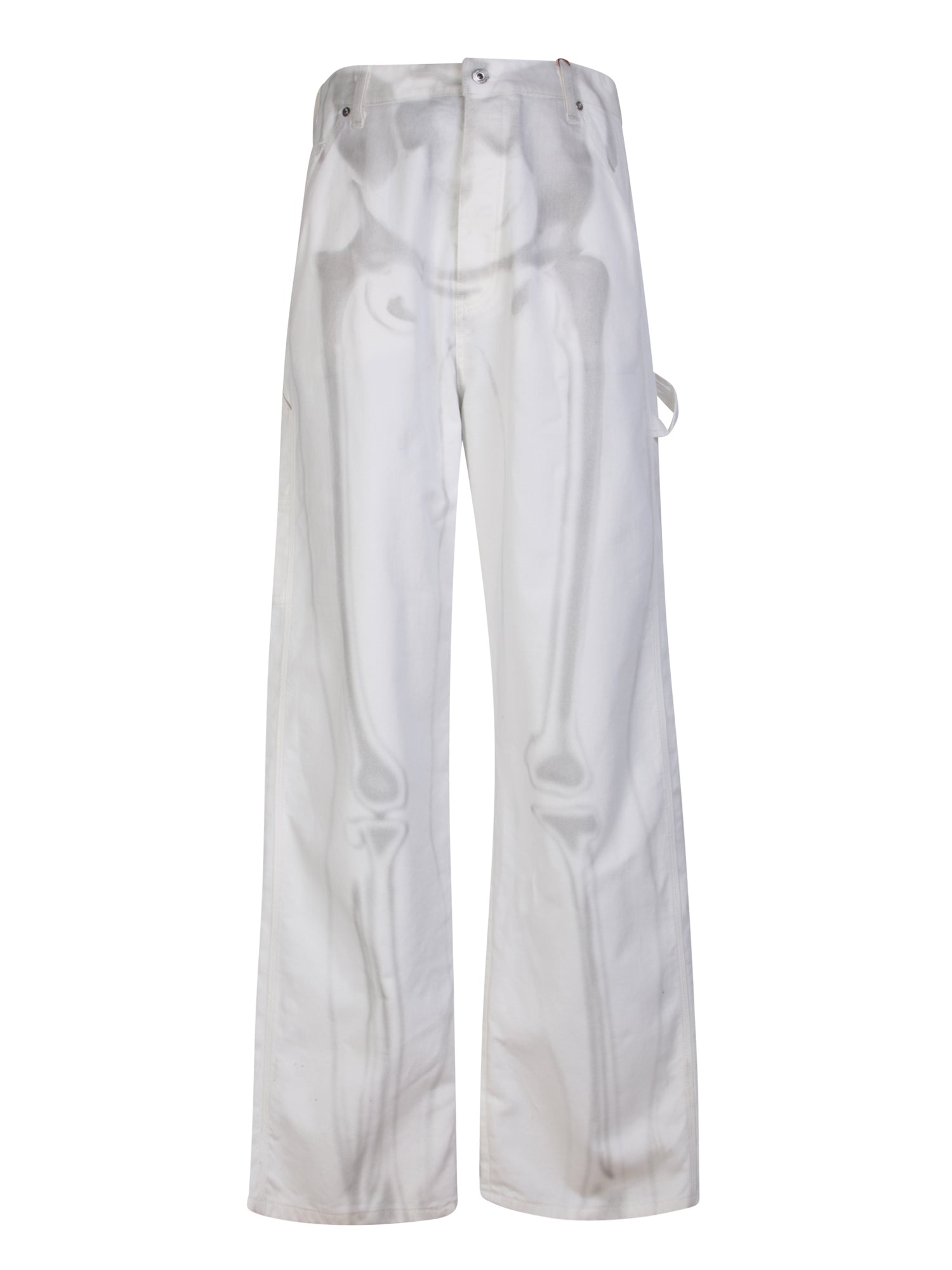 ＼半額SALE／ Off-White/オフホワイト｜カーペンター プリント ジーンズ オフ パンツ