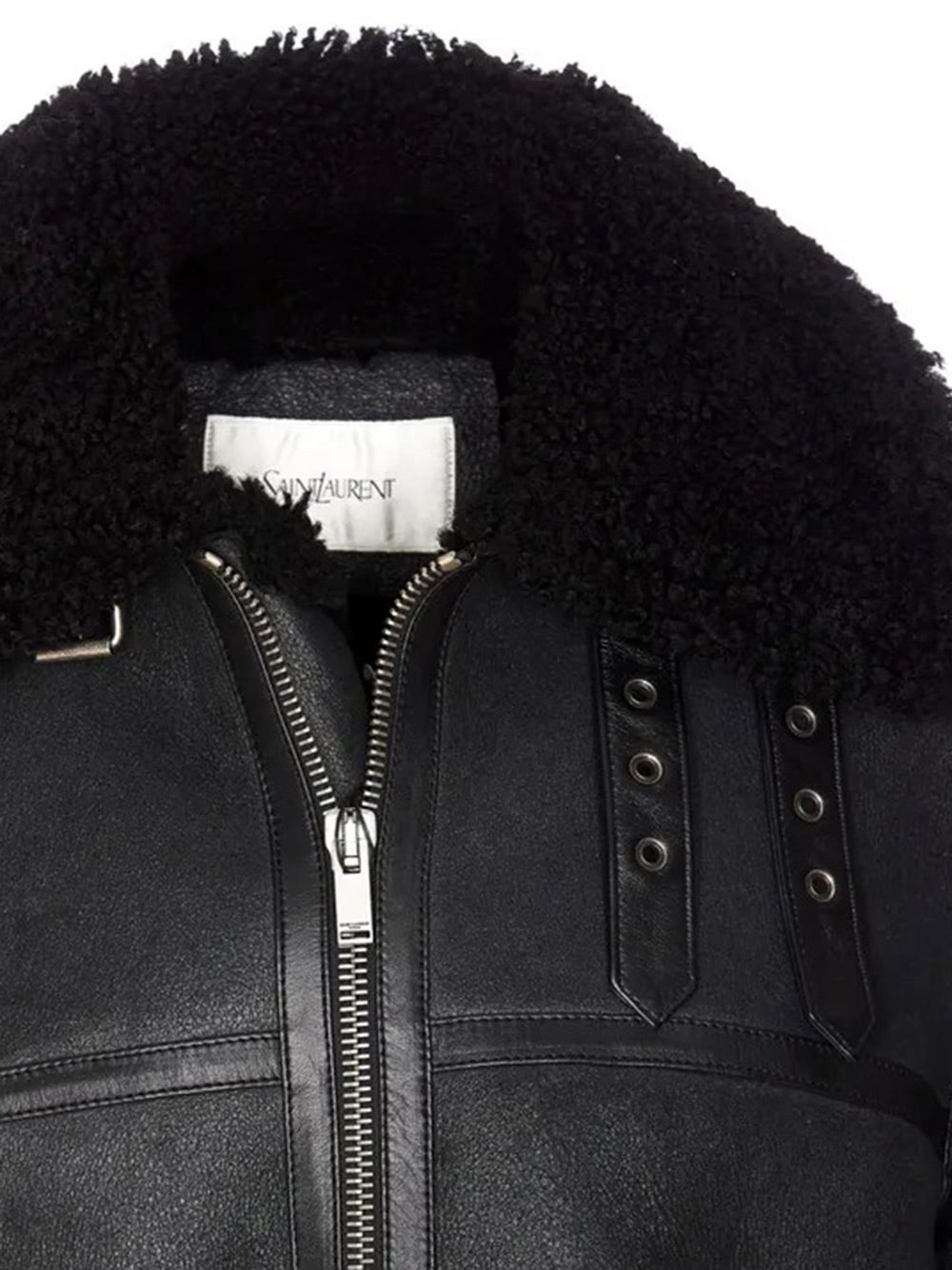 【サンローラン直営】大特価 アビエーター レザージャケット Saint Laurent《アビエイタージャケット》シアリング DHL 直営店