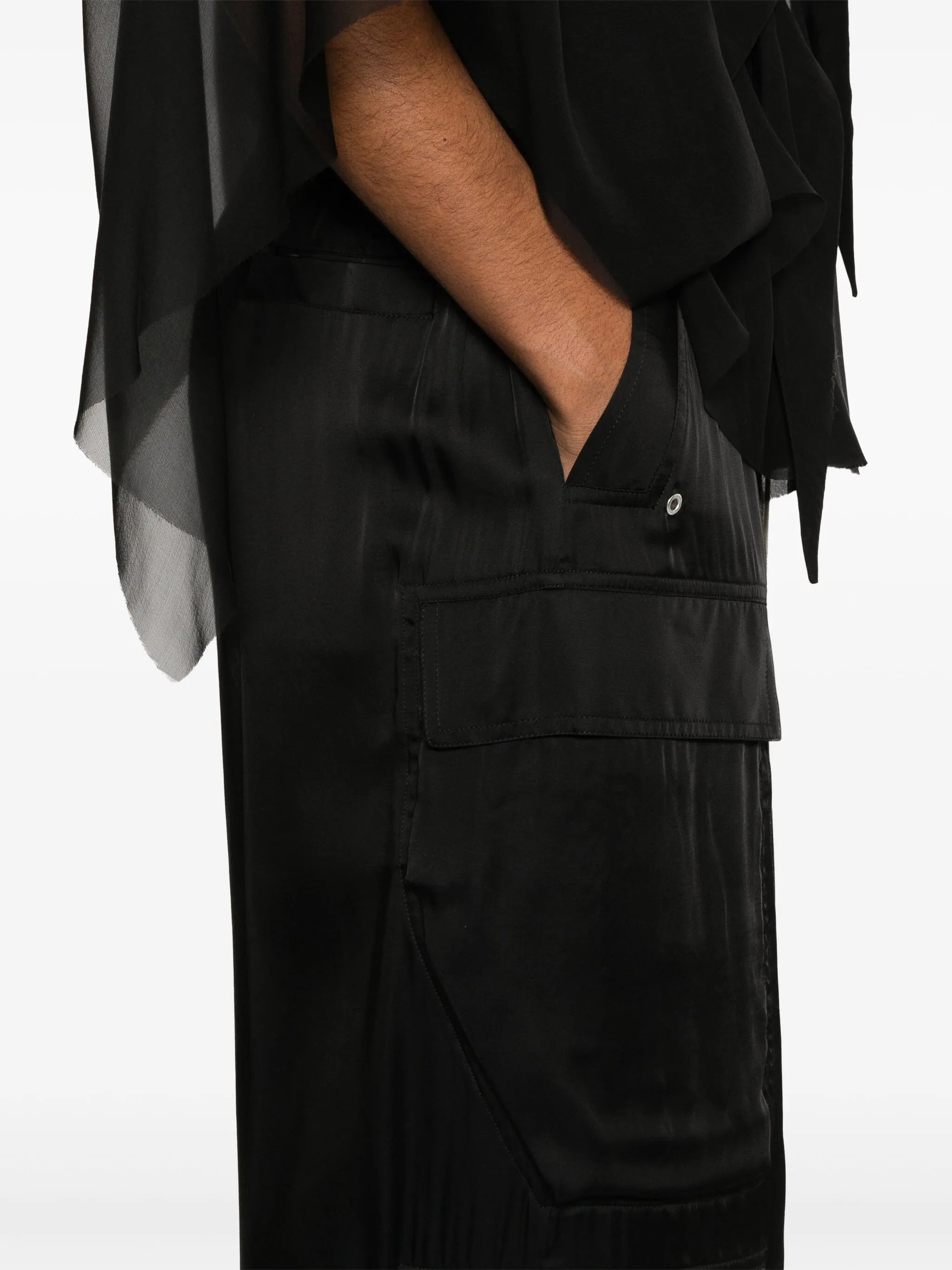 リックオウエンス似　ブラック　カーゴパンツ　y2k 90s 00s Rick Owens - 希少品 rick owens easy pants 22awの通販 by 3