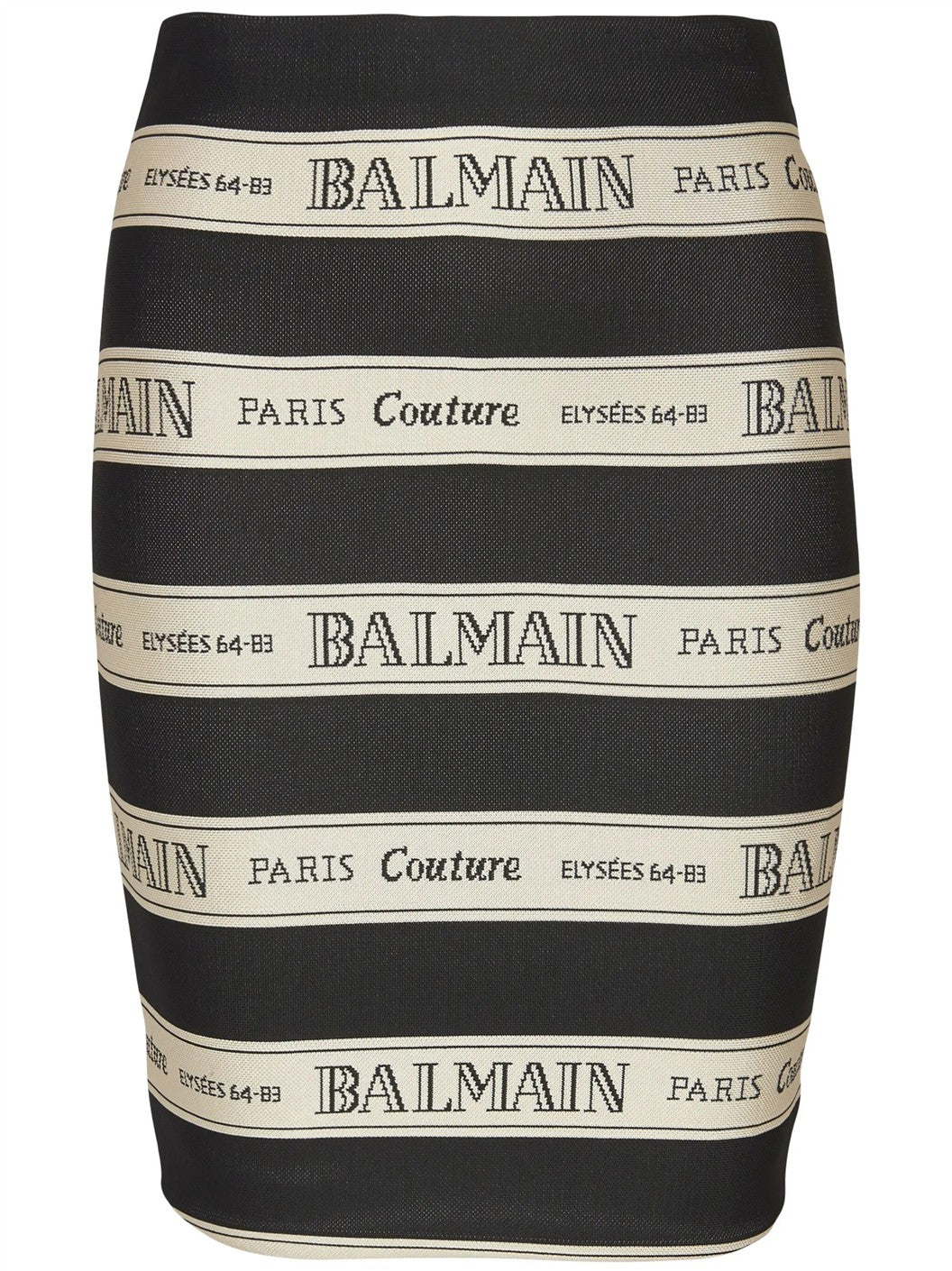 【関税込み】Balmain ブラック リブ ミディアムスカート Balmain/バルマン｜スカート